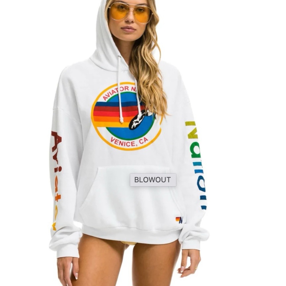 Aviator Nation White Hoodie - Austin, TX